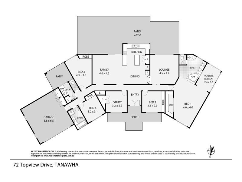 72 Topview Drive, Tanawha QLD 4556 Floorplan