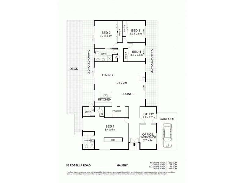 44 Rosella Road, North Maleny QLD 4552 Floorplan