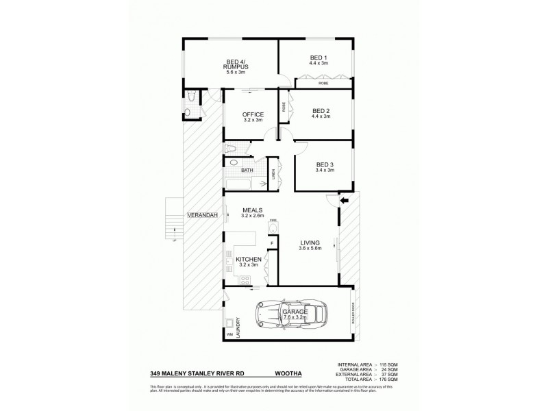 349 Maleny Stanley River Road, Wootha QLD 4552 Floorplan