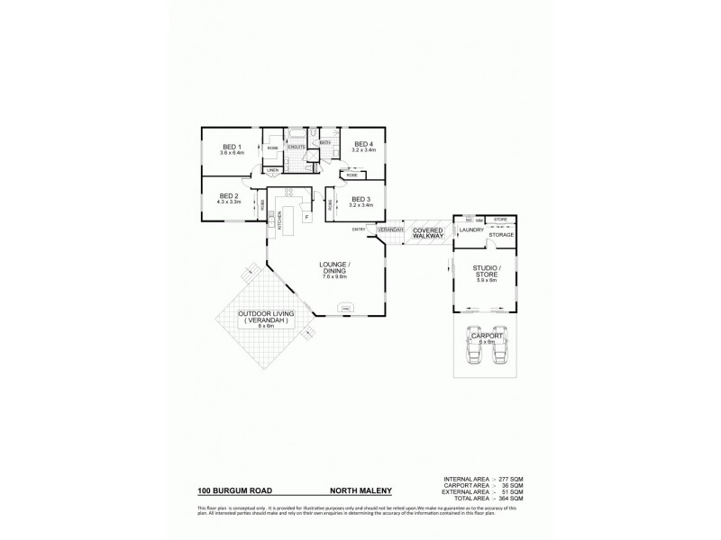 100 Burgum Road, North Maleny QLD 4552 Floorplan