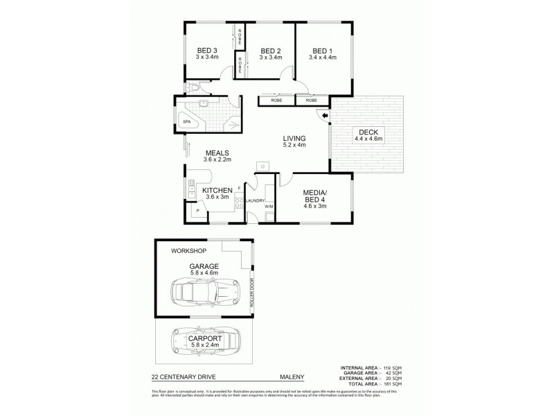 22 Centenary Drive, Maleny QLD 4552 Floorplan