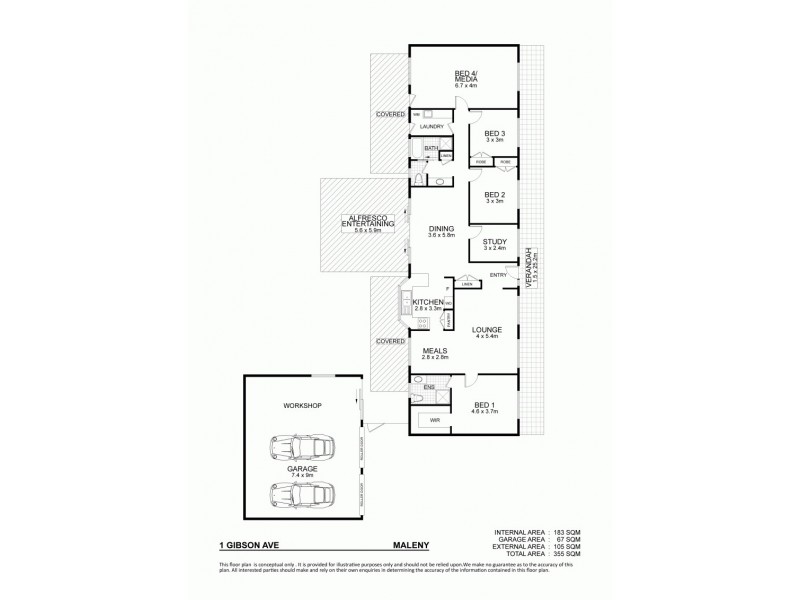1 Gibson Avenue, Maleny QLD 4552 Floorplan