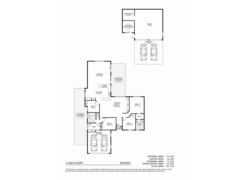 2 Oak Court, Maleny QLD 4552 Floorplan