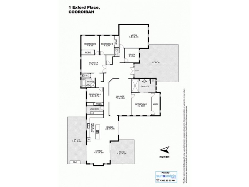 1 Exford Ct, Cooroibah QLD 4565 Floorplan