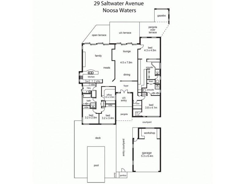 29 Saltwater Ave, Noosa Waters QLD 4566 Floorplan