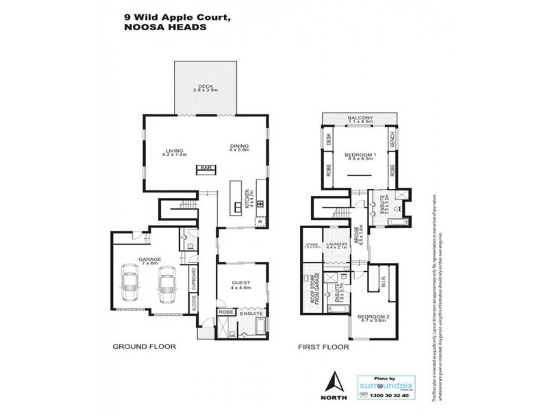 9 Wild Apple Ct, Noosa Heads QLD 4567 Floorplan