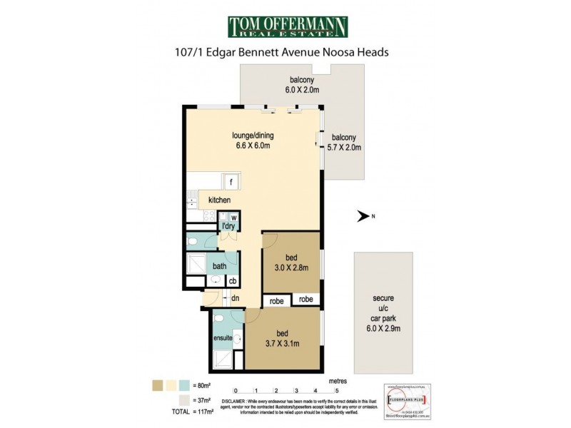 107/1 Edgar Bennett Ave, Noosa Heads QLD 4567 Floorplan