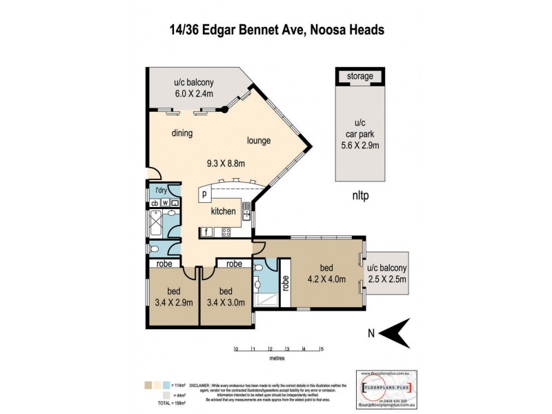14/36 Edgar Bennett Avenue, Noosa Heads QLD 4567 Floorplan