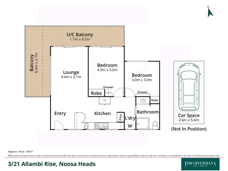 3/21 Allambi Rise, Noosa Heads QLD 4567 Floorplan