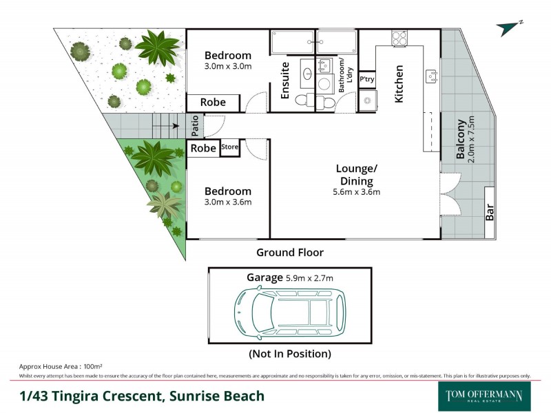 1/43 Tingira Crescent, Sunrise Beach QLD 4567 Floorplan
