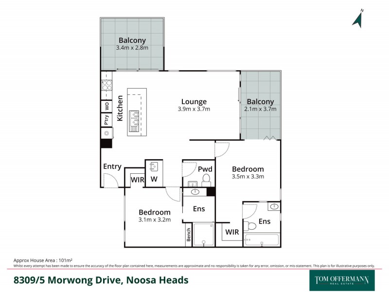 8309/5 Morwong Drive, Noosa Heads QLD 4567 Floorplan