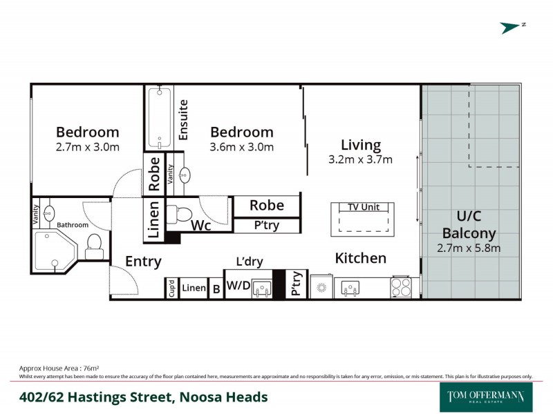 402/62 Hastings Street, Noosa Heads QLD 4567 Floorplan