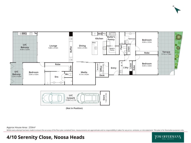 4/10 Serenity Close, Noosa Heads QLD 4567 Floorplan