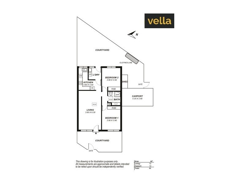 1/68 Robsart Street, Parkside SA 5063 Floorplan