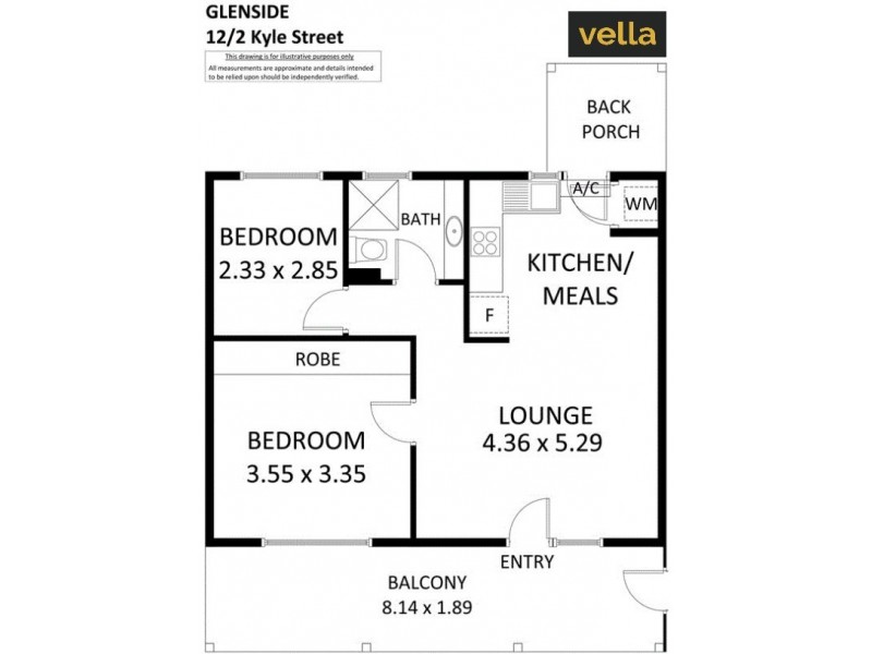 12/2 Kyle Street, Glenside SA 5065 Floorplan