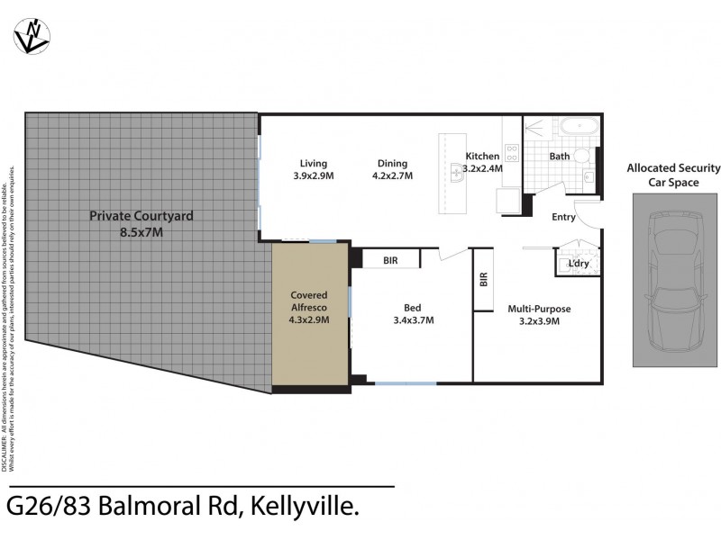G26/3 Gerbera Place, Kellyville NSW 2155 Floorplan