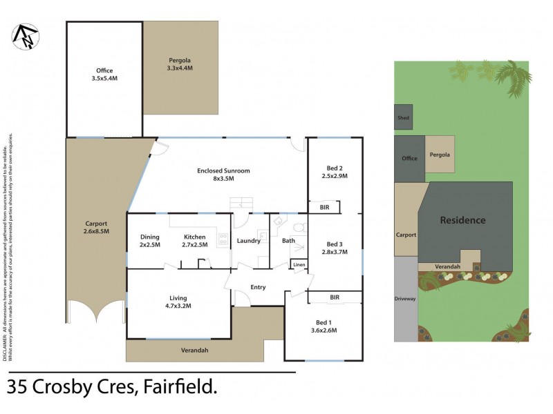 35 Crosby Crescent, Fairfield NSW 2165 Floorplan