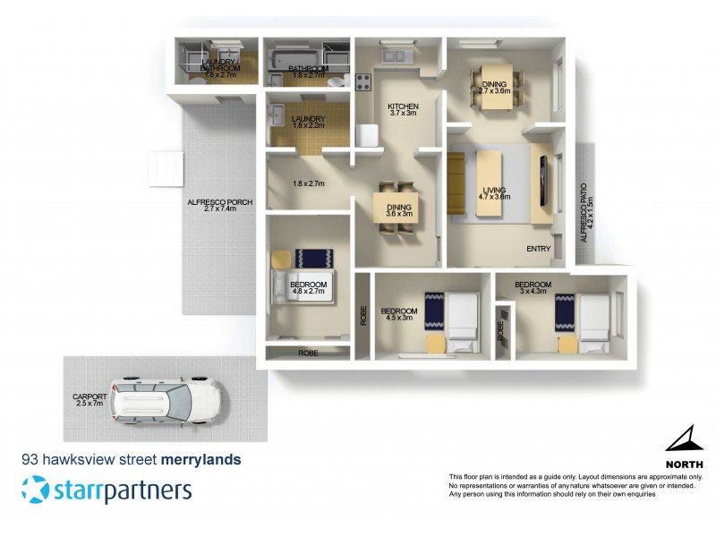 93 Hawksview Street, Merrylands NSW 2160 Floorplan