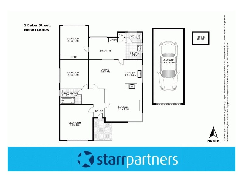 1 Baker Street, Merrylands NSW 2160 Floorplan