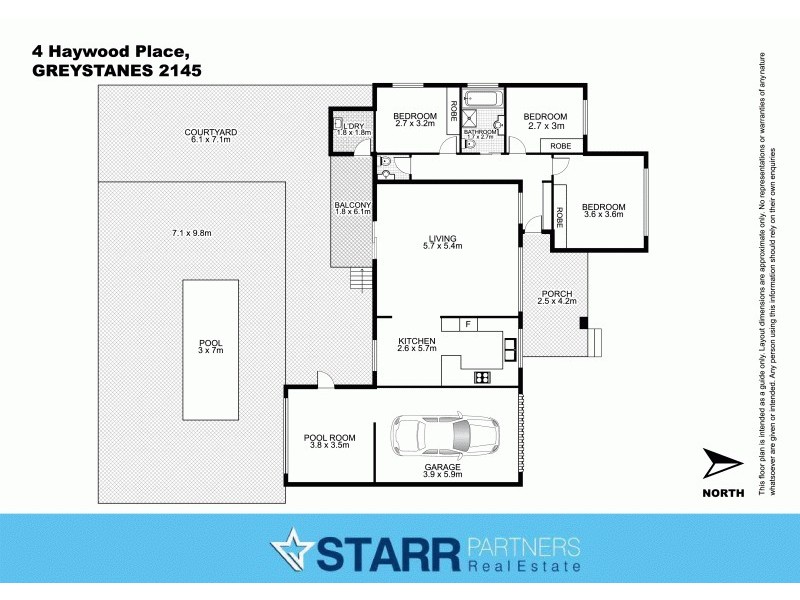4 Haywood Place, Greystanes NSW 2145 Floorplan