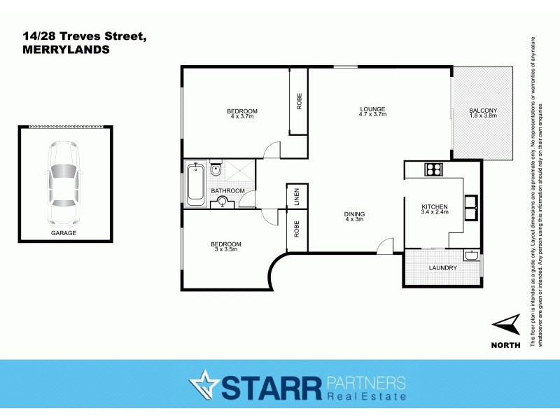 14/28 Treves Street, Merrylands NSW 2160 Floorplan
