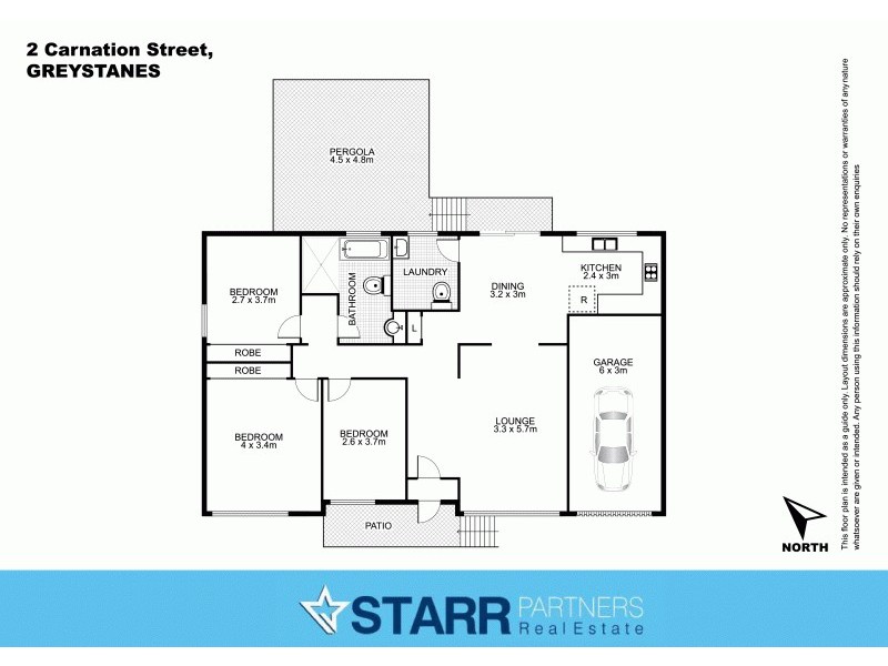 2 Carnation Street, Greystanes NSW 2145 Floorplan