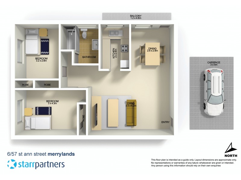 6/57 St Ann Street, Merrylands NSW 2160 Floorplan