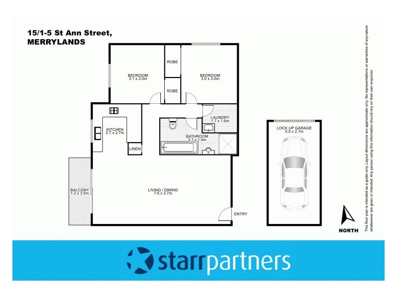 15/1-5 St Ann Street, Merrylands NSW 2160 Floorplan