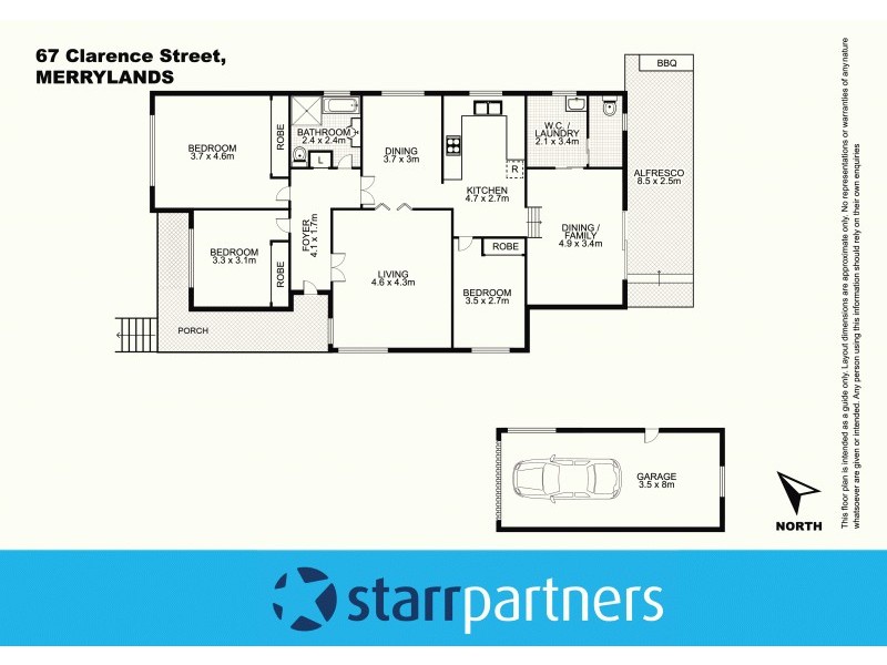 67 Clarence Street, Merrylands NSW 2160 Floorplan