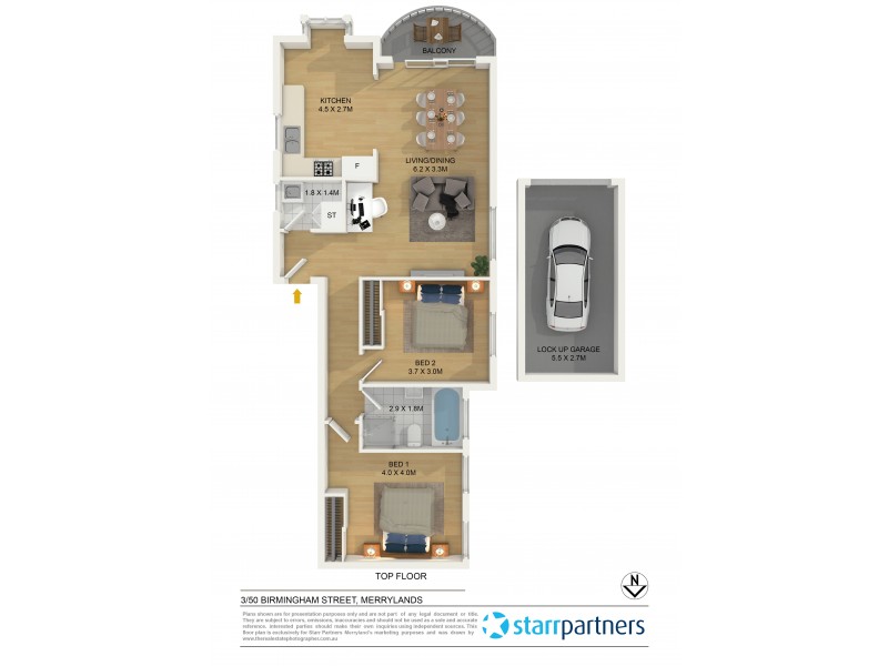 3/50 Birmingham Street, Merrylands NSW 2160 Floorplan