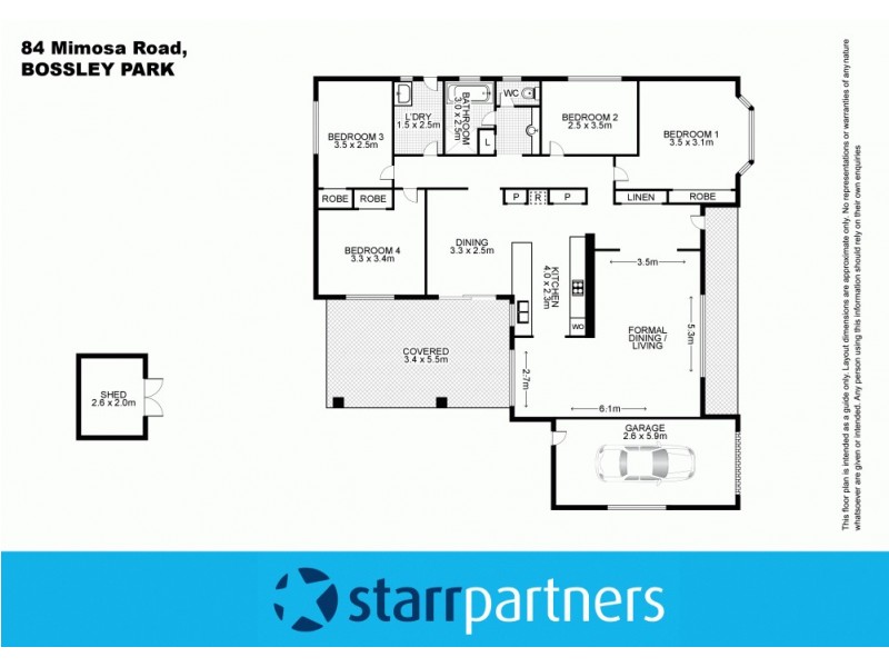 84 Mimosa Road, Bossley Park NSW 2176 Floorplan