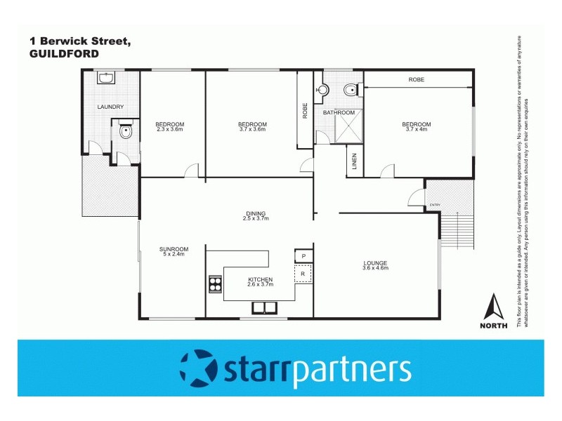 1 Berwick Street, Guildford NSW 2161 Floorplan