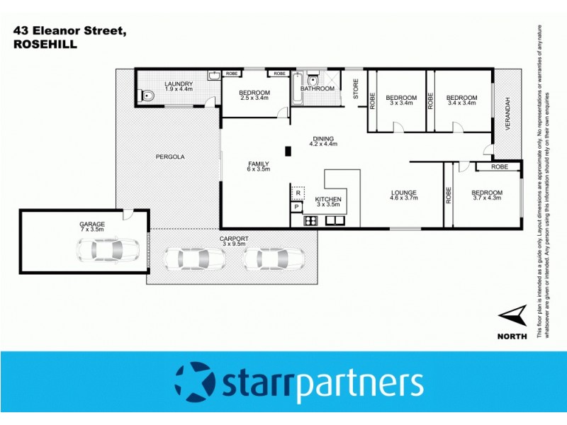 43 Eleanor Street, Rosehill NSW 2142 Floorplan