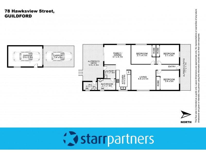 78 Hawksview Street, Guildford NSW 2161 Floorplan