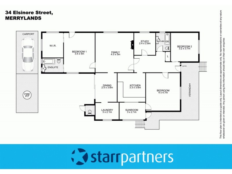 34 Elsinore Street, Merrylands NSW 2160 Floorplan