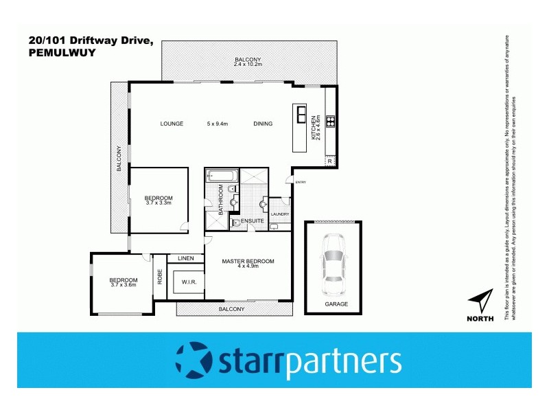 20/101 Driftway Drive, Pemulwuy NSW 2145 Floorplan