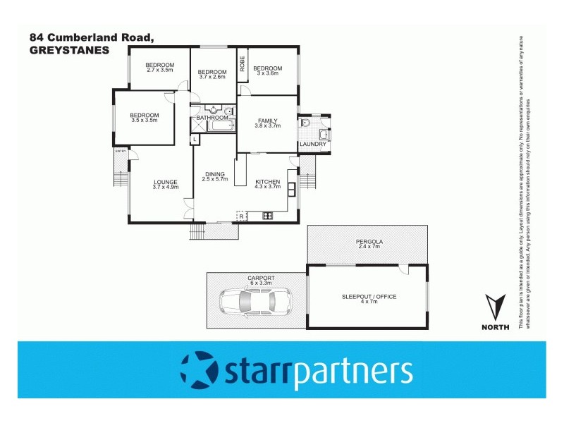84 Cumberland Road, Greystanes NSW 2145 Floorplan