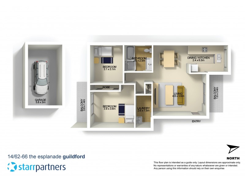 14/62-66 The Esplanade, Guildford NSW 2161 Floorplan