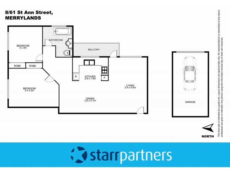 8/61 St Ann Street, Merrylands NSW 2160 Floorplan