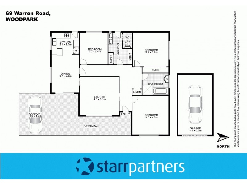69 Warren Road, Woodpark NSW 2164 Floorplan