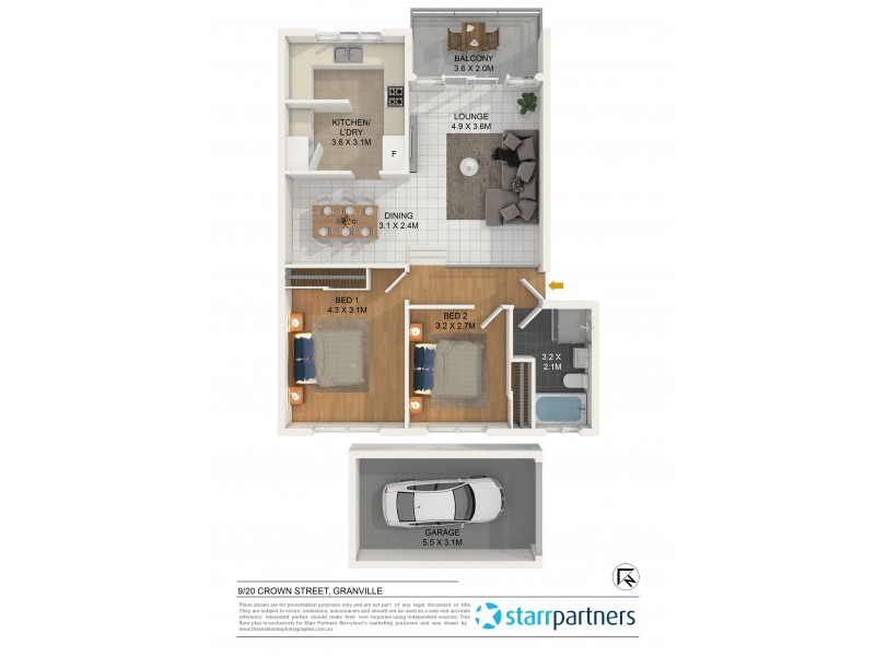 9/20 Crown Street, Granville NSW 2142 Floorplan