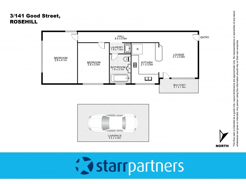 3/141 Good Street, Rosehill NSW 2142 Floorplan
