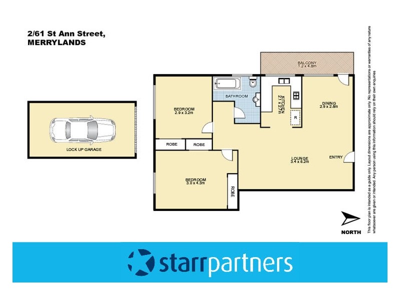 2/61 St Ann Street, Merrylands NSW 2160 Floorplan