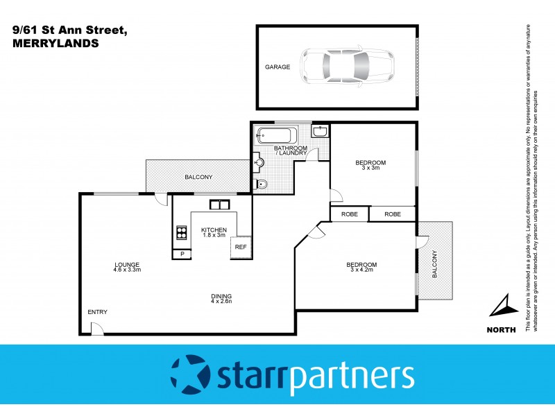 9/61 St Ann Street, Merrylands NSW 2160 Floorplan