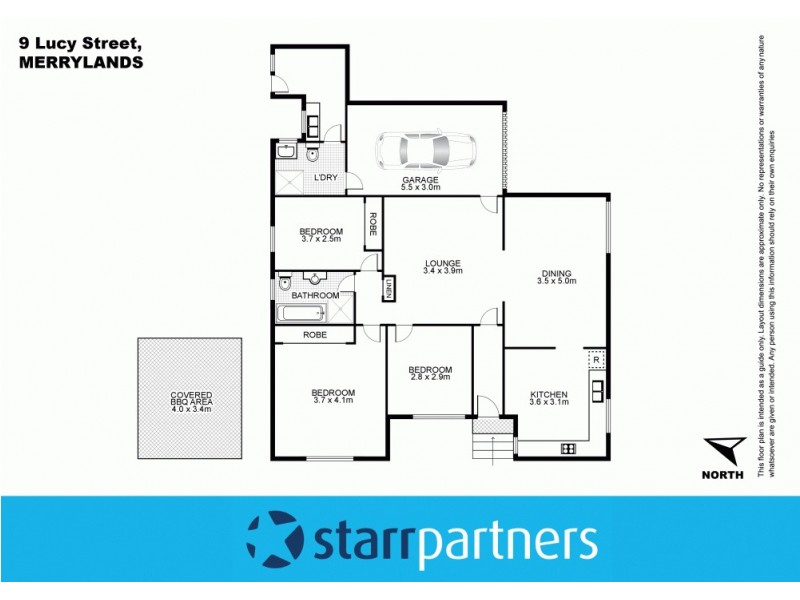 9 Lucy Street, Merrylands NSW 2160 Floorplan