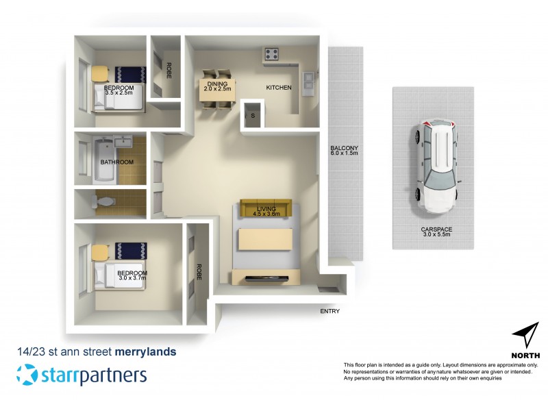 14/23 St Ann Street, Merrylands NSW 2160 Floorplan