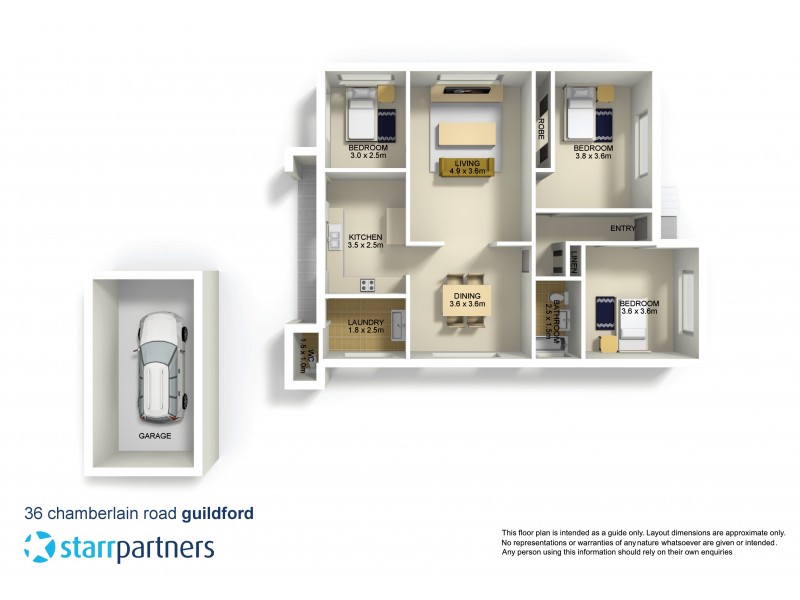 36 Chamberlain Road, Guildford NSW 2161 Floorplan
