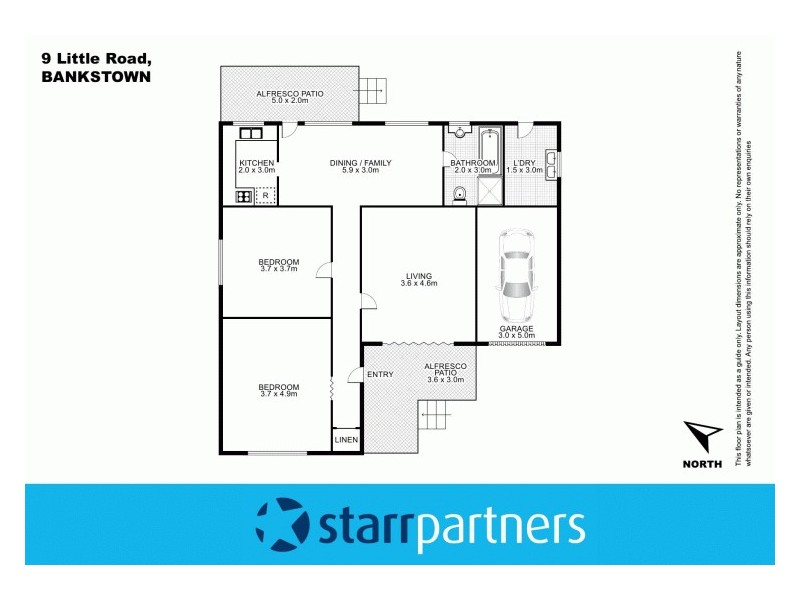 9 Little Road, Bankstown NSW 2200 Floorplan