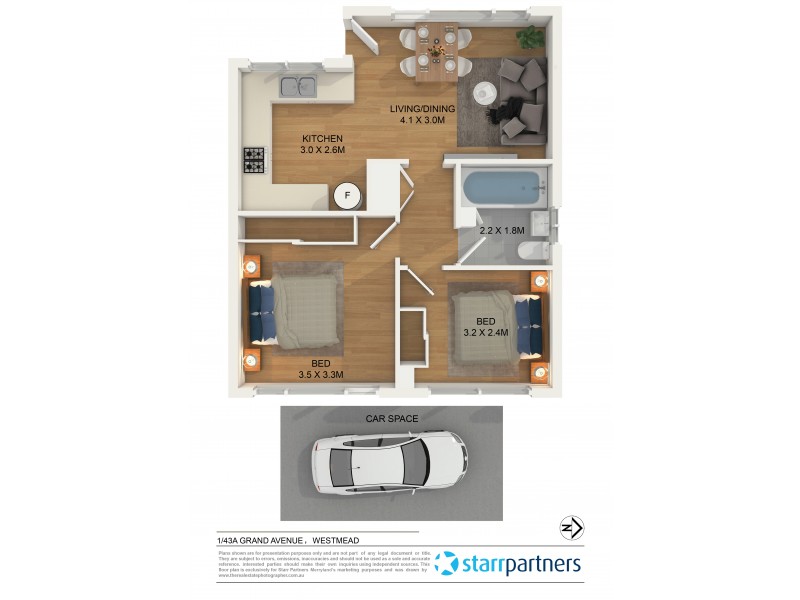 1/43a Grand Avenue, Westmead NSW 2145 Floorplan