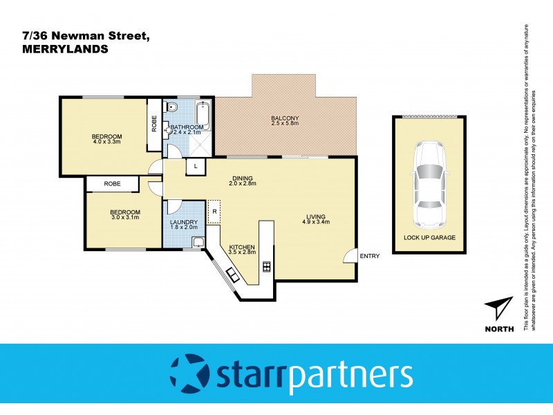 7/36-40 Newman Street, Merrylands NSW 2160 Floorplan